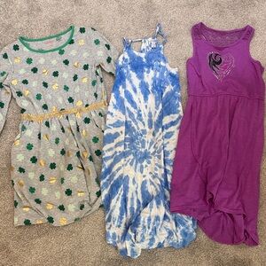 Cat & Jack Kids Dresses - Green, Blue, Purple